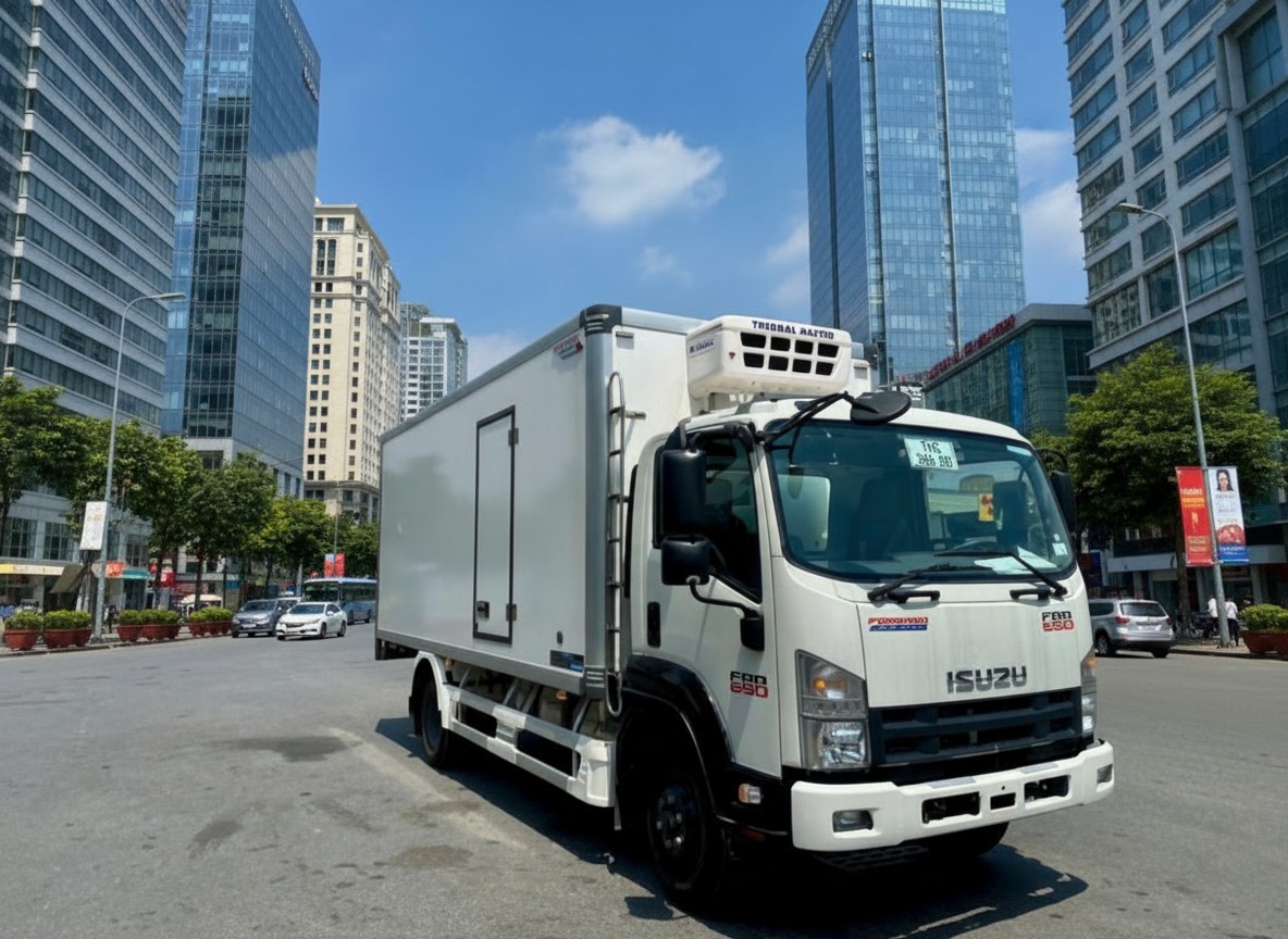 Xe tải đông lạnh Isuzu FRR650 FRR90NE5 thùng dài 6.7m Xe tải đông lạnh Isuzu FRR650 FRR90NE5 thùng dài 6.7m