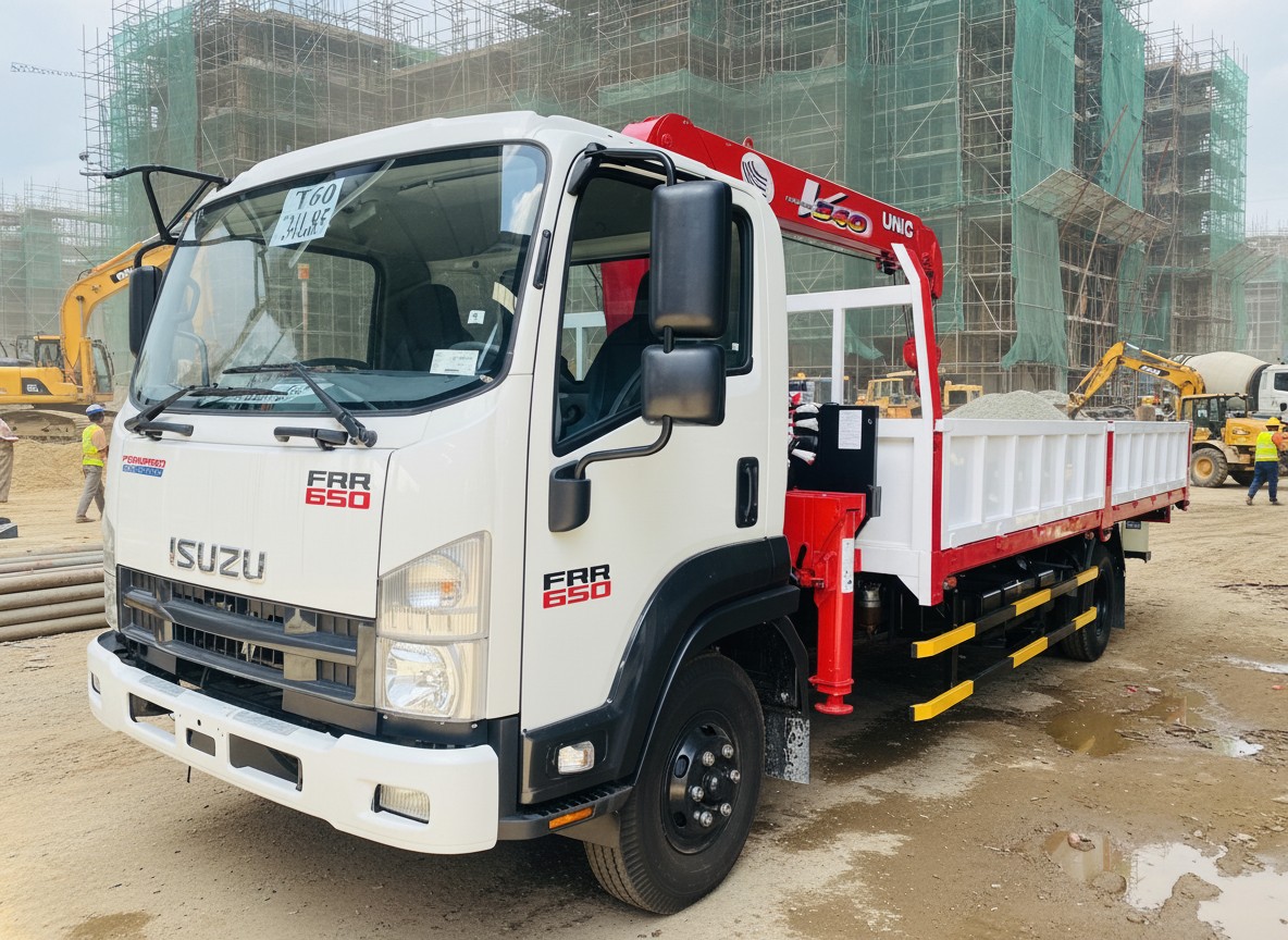 Xe tải cẩu 3 tấn Unic- Isuzu FRR650 FRR90NE5 Xe tải cẩu 3 tấn Unic- Isuzu FRR650 FRR90NE5