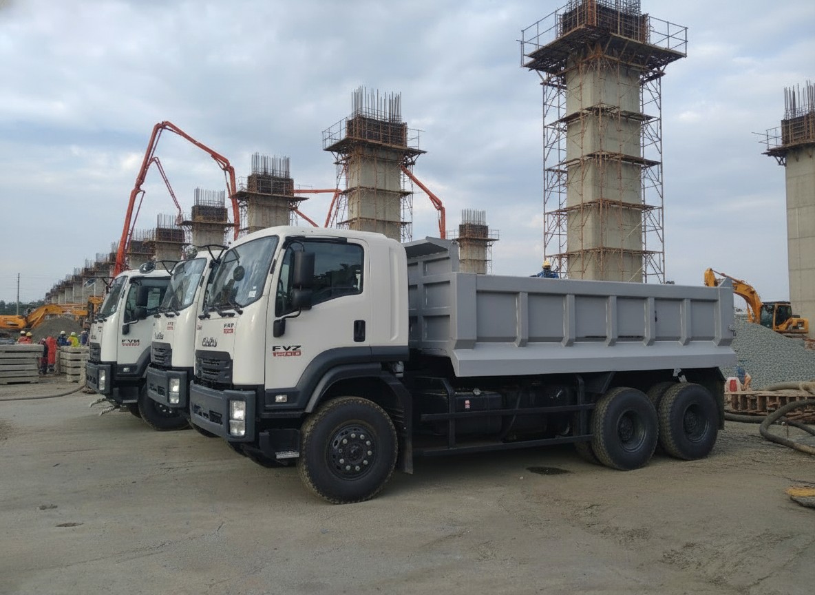 Xe tải ben tự đổ isuzu FVZ60QE5 Xe tải ben tự đổ isuzu FVZ60QE5