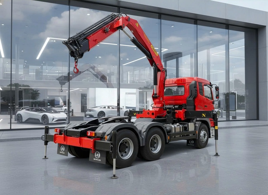 Xe đầu kéo Isuzu gắn cẩu gập Palfinger Xe đầu kéo Isuzu gắn cẩu gập Palfinger