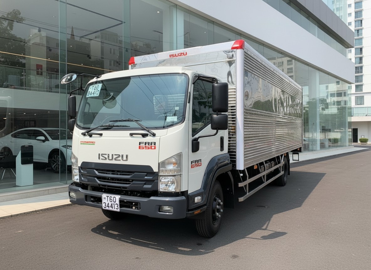 Xe tải thùng kín tiêu chuẩn Isuzu FRR650 dài 7.4m Xe tải thùng kín tiêu chuẩn Isuzu FRR650 dài 7.4m