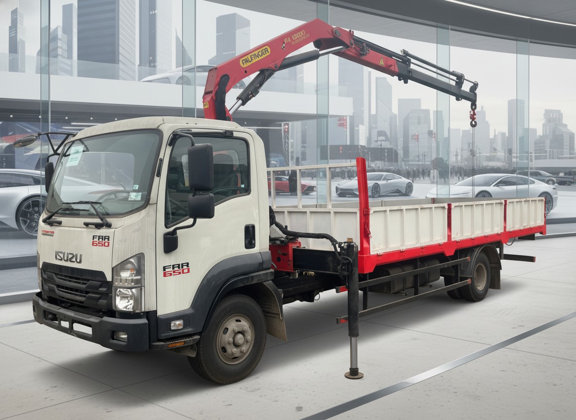 Xe tải gắn cẩu Isuzu FRR650 dài 7.4m Xe tải gắn cẩu Isuzu FRR650 dài 7.4m