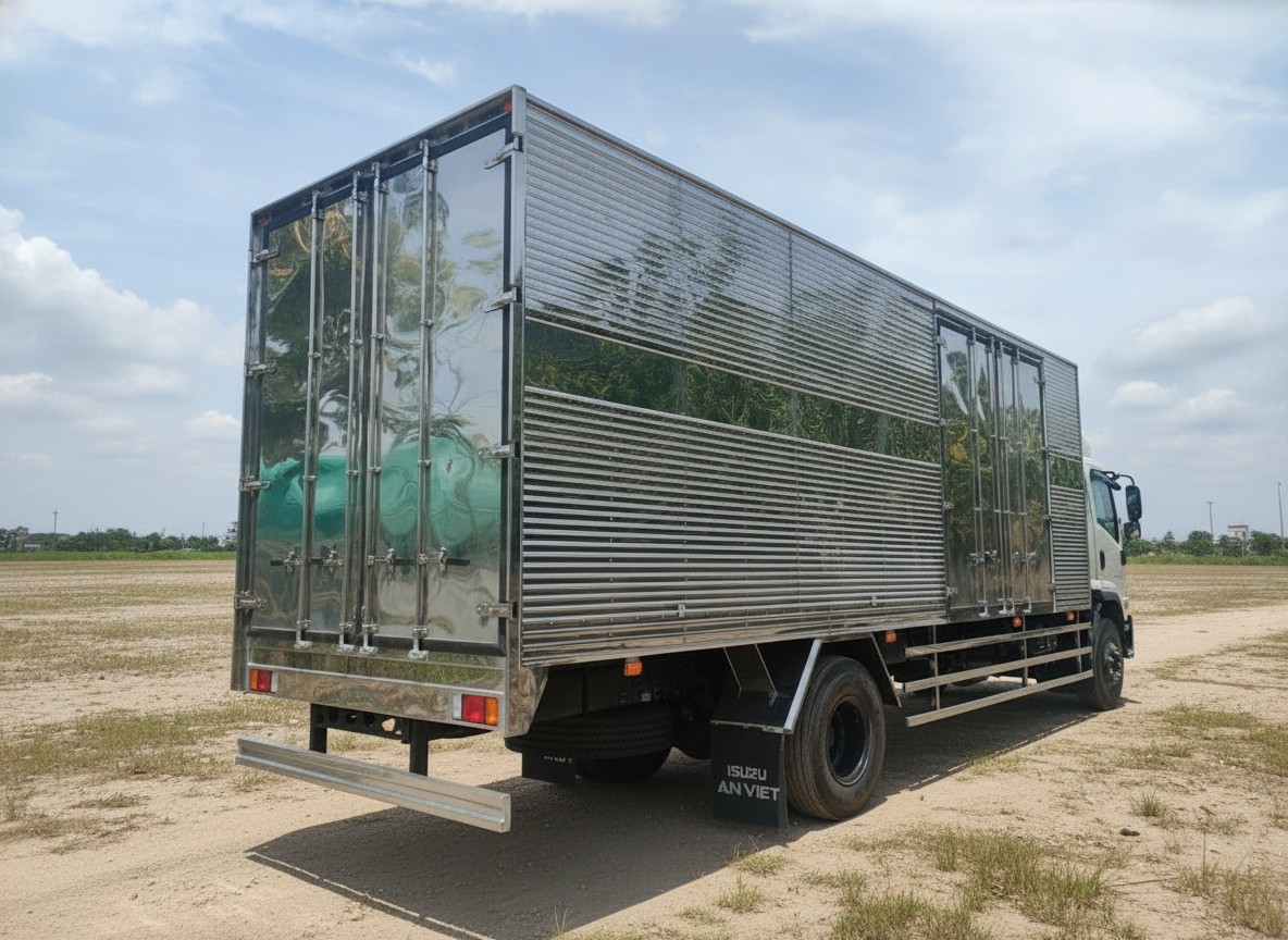 Xe tải Thùng kín Inox 10m FVR900 Xe tải Thùng kín Inox 10m FVR900
