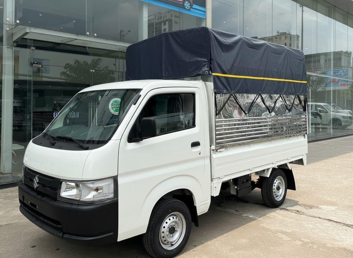 Xe tải Suzuki Super Carry Pro: Thùng bạt 2,4m