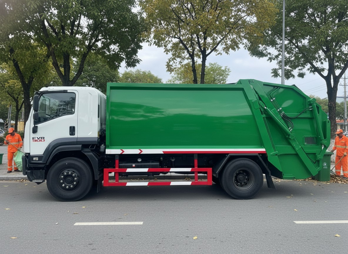 Xe Ô Tô Cuốn Ép Chở Rác 14m3 Isuzu FVR900 FVR34LE5 tại Hà Nội Xe Ô Tô Cuốn Ép Chở Rác 14m3 Isuzu FVR900 FVR34LE5 tại Hà Nội