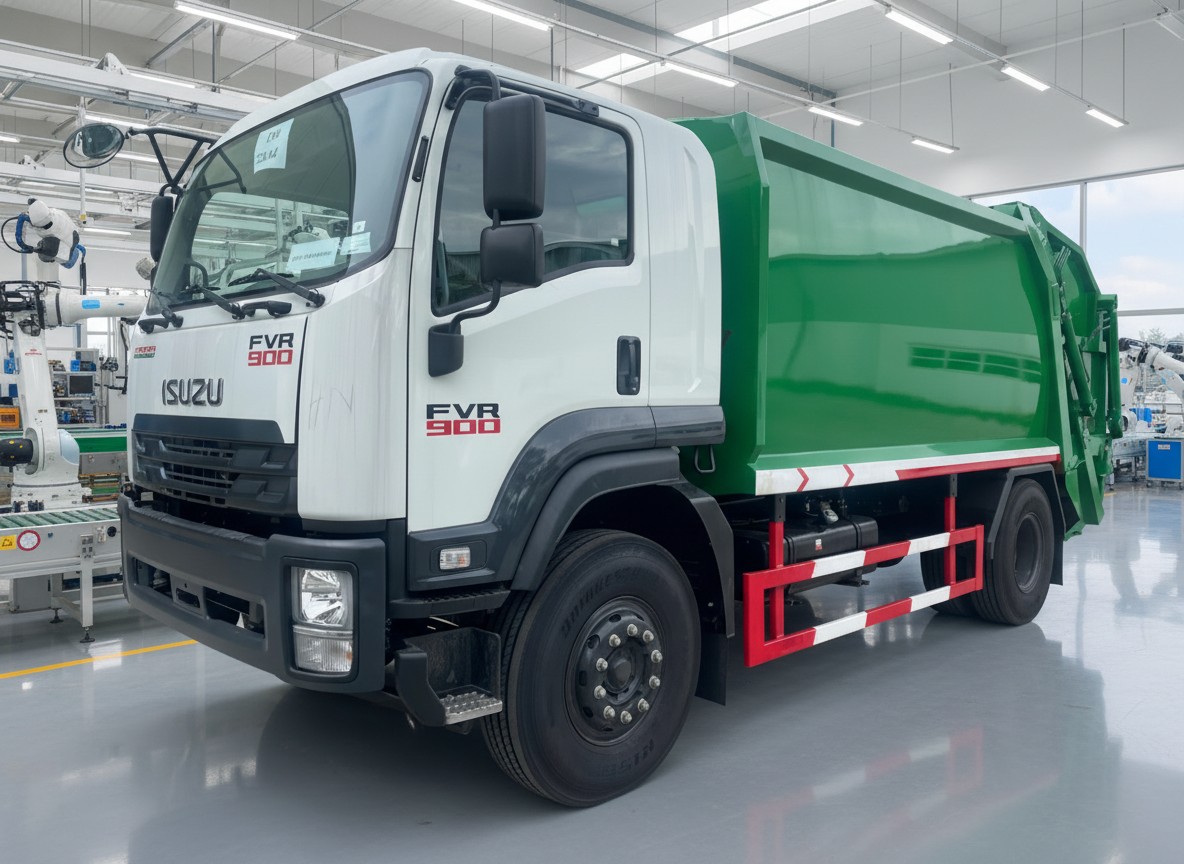 Xe Ô Tô Cuốn Ép Chở Rác 14m3 Isuzu FVR900 FVR34LE5 Xe Ô Tô Cuốn Ép Chở Rác 14m3 Isuzu FVR900 FVR34LE5