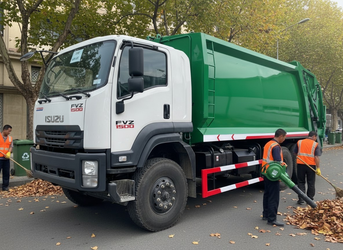 Xe Ô Tô Cuốn Ép Chở Rác 22m3 Isuzu FVZ1500 FVZ60QE5 Xe Ô Tô Cuốn Ép Chở Rác 22m3 Isuzu FVZ1500 FVZ60QE5