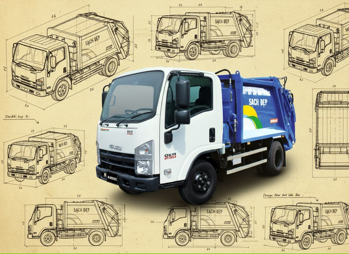 Xe Cuốn Ép Chở Rác 4m3 Isuzu QKR230- Xe rác đô thị tại Hà Nội Xe Cuốn Ép Chở Rác 4m3 Isuzu QKR230- Xe rác đô thị tại Hà Nội