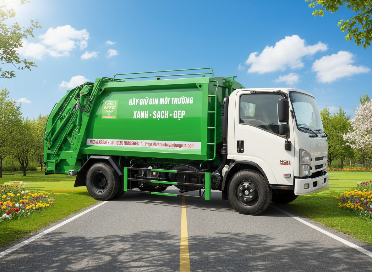 Xưởng đóng Xe Ô tô cuốn ép chở rác 7m3 Isuzu NQR550 NQR75HE5 Euro 5 Xưởng đóng Xe Ô tô cuốn ép chở rác 7m3 Isuzu NQR550 NQR75HE5 Euro 5