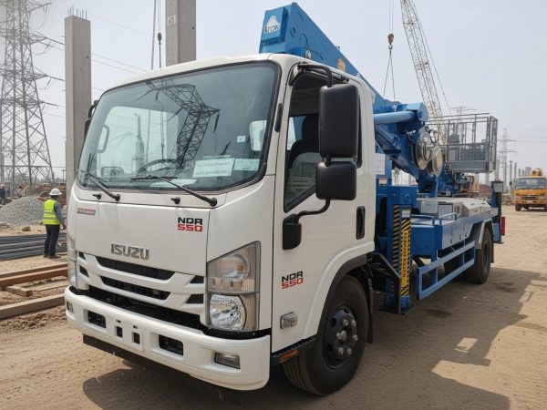 Xe Thang Nâng Người 30m Isuzu NQR550 Gắn Cẩu ZTON 300V